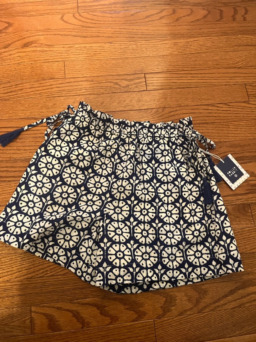 Roller Rabbit Navy and White High Waist Shorts